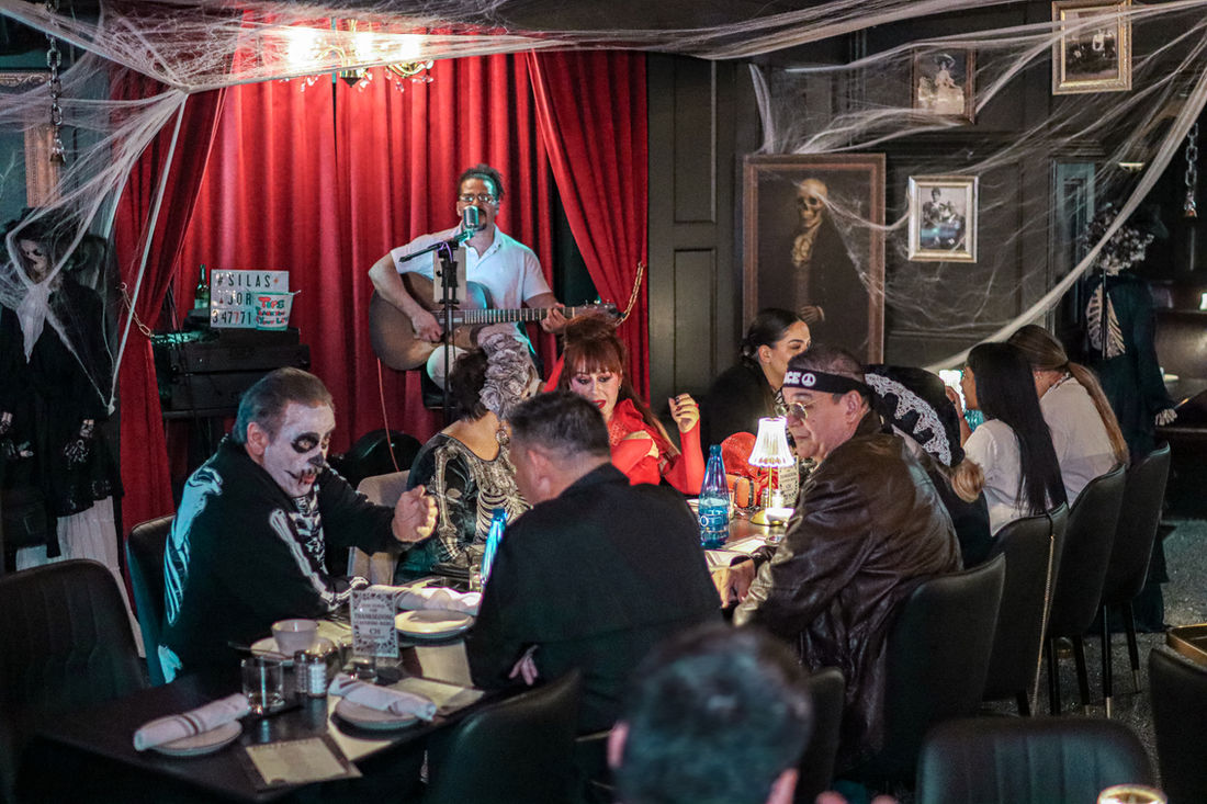 Guests laughing during a private party